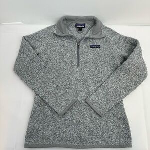 Patagonia Womens XS Better Sweater Jacket 1/4 Zip Pullover Fleece Gray 25617